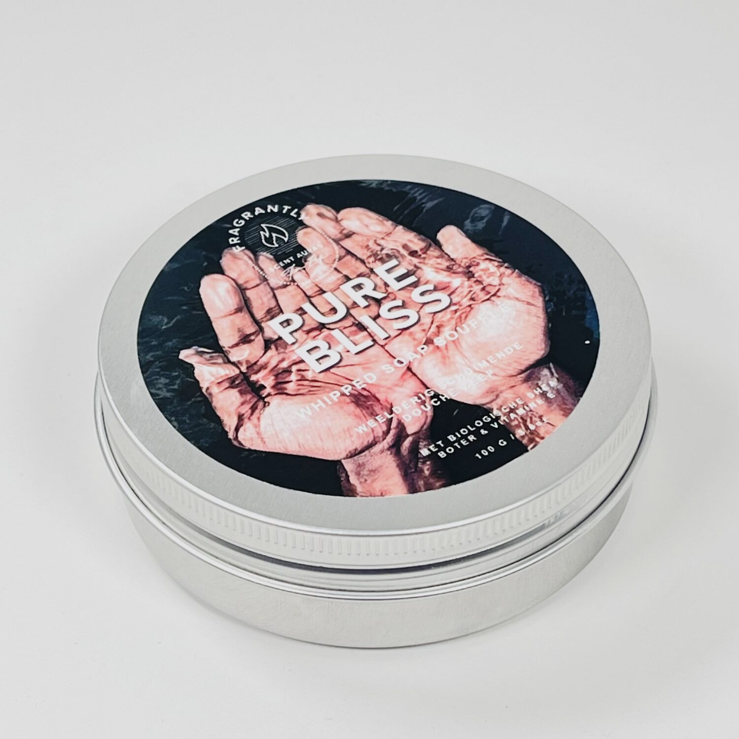 Fragrantly Pure Bliss whipped soap souffle in blik