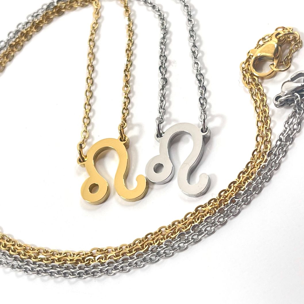 Leeuw halsketting in zilver of goud - stainless steel sieraden