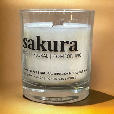 Sakura geurkaars - 220 gr - 50 branduren - Fragrantly